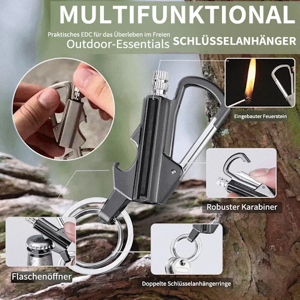🔥Multitool Schlüsselanhänger Flaschenöffner, Wiederverwendbar🔥Ihr tägliches Produktivitätstool